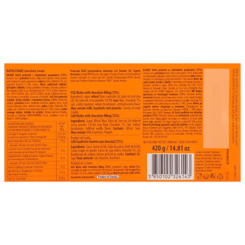 Napolitanke s čokoladnim punjenjem 420 g