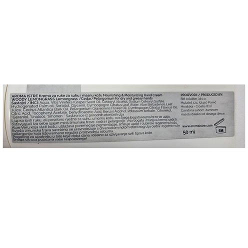  Zitronengras Handcreme Aroma Istre 50 ml