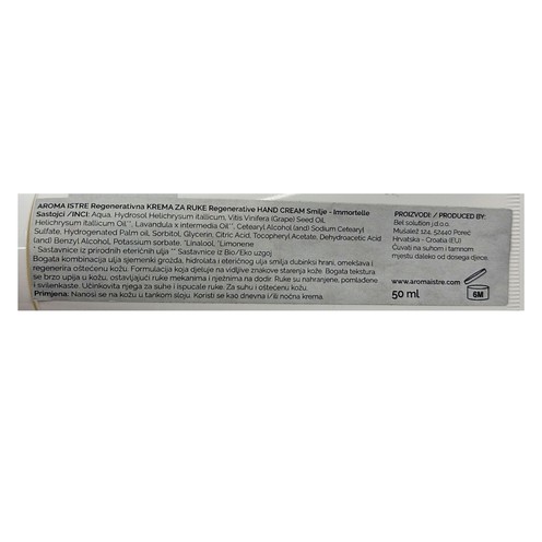 Immortelle hand cream Aroma Istre 50 ml