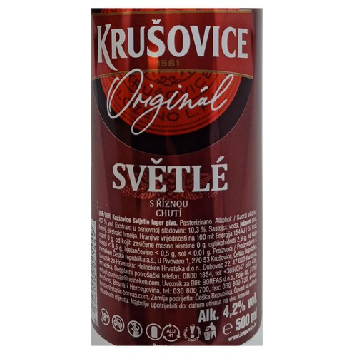 Krušovice helles Lagerbier 0,5 l