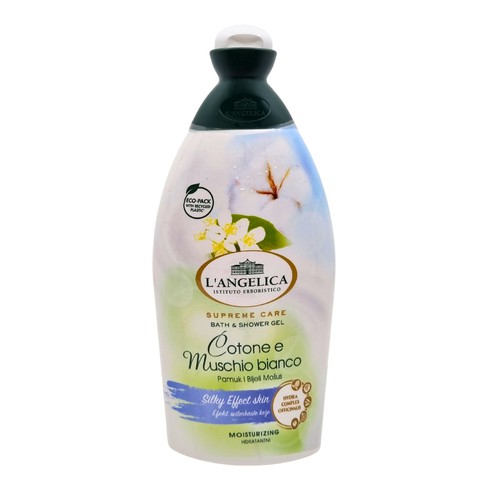 L'Angelica gel za kupanje i tuširanje pamuk i bijeli mošus 500 ml
