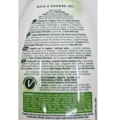 L'Angelica Coconut Bath and Shower Gel 500 ml