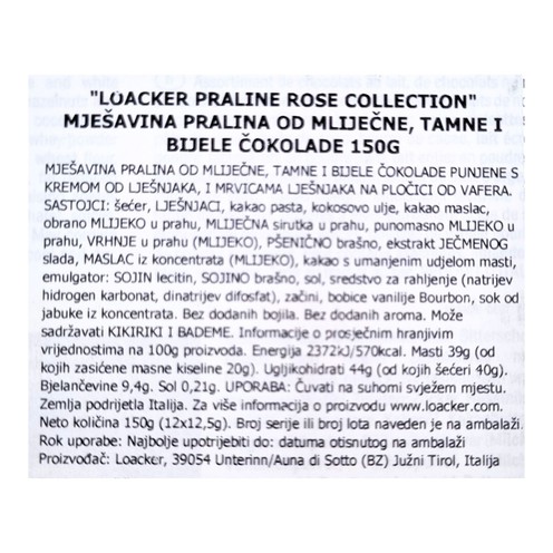 Praline Loacker Rose Collection 150 g