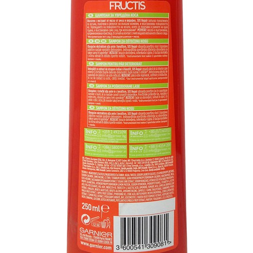 Fructis SOS Repair Shampoo, 250 ml