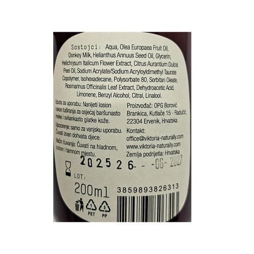 Losion za tijelo s magarećim mlijekom 200 ml