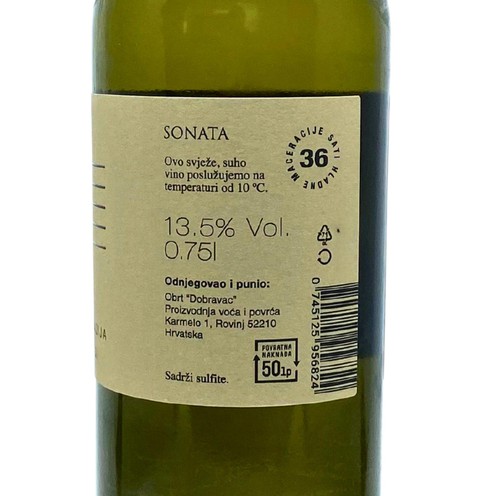 Malvazija Sonata 2023 Dobravac 0,75 l