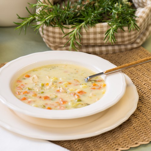 Suppe mit Huhn und Gemüse für 1 Person (450 g)