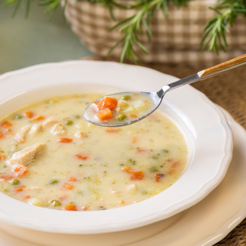 Suppe mit Huhn und Gemüse für 1 Person (450 g)