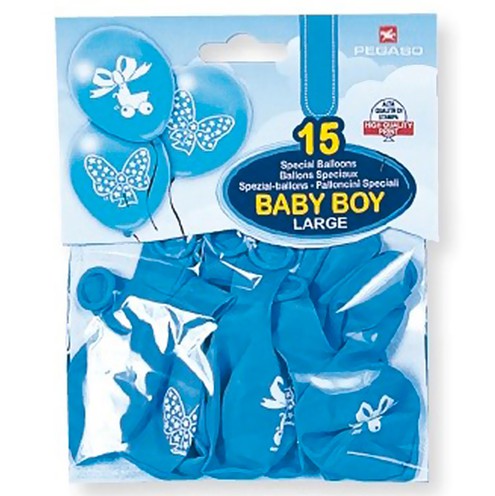 Ballons Baby Hellblau 15 Stück