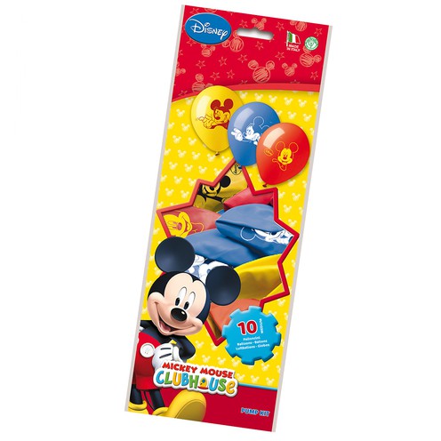 Ballonpumpe + 10 Ballons mit Mickey-Print
