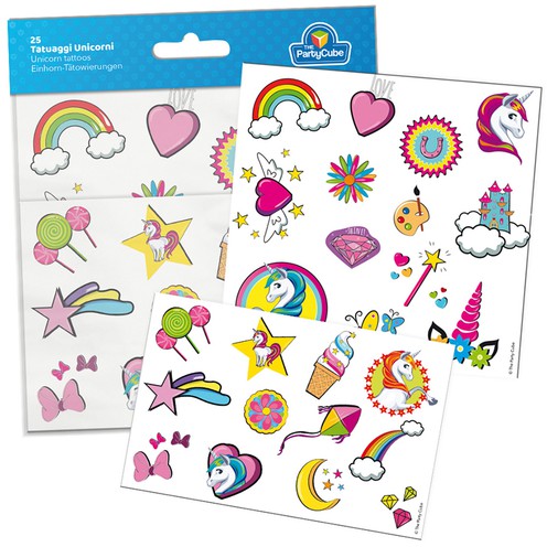 Unicorn Tattoo Set 25 pcs