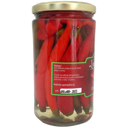 Ljuti feferoni pasterizirani 630 g