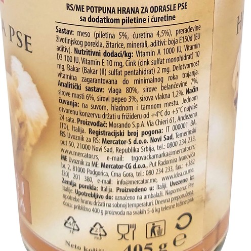 Rial hrana za pse piletina i puretina 405 g