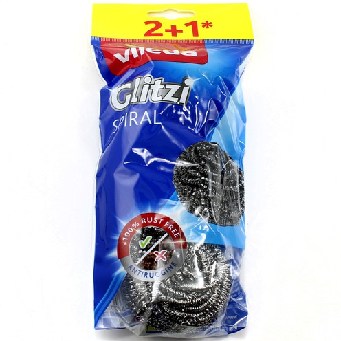 Inox spirals for scrubbing (3 pcs)
