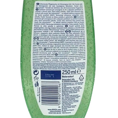 NIVEA Lemongrass & Oil Shower Gel 250 ml