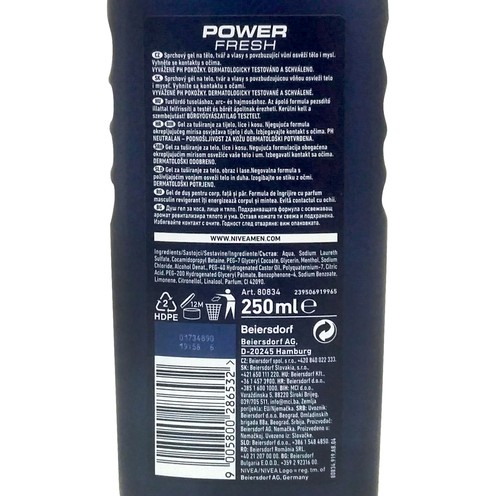 Nivea Men Pflegedusche  Power Refresh, 250 ml