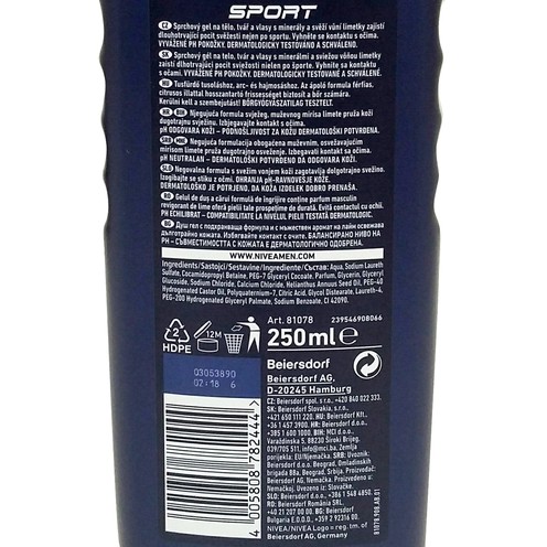 Nivea Men Duschgel Sport, 250 ml