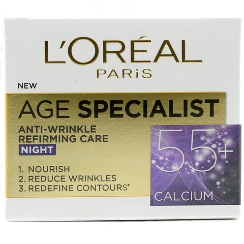L`Oreal Paris Nachtcreme Anti-Falten-Experte 55+, 50ml