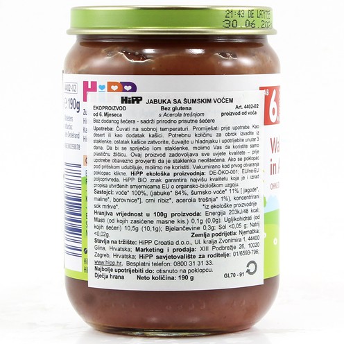 Hipp jabuka sa šumskim voćem 190 g