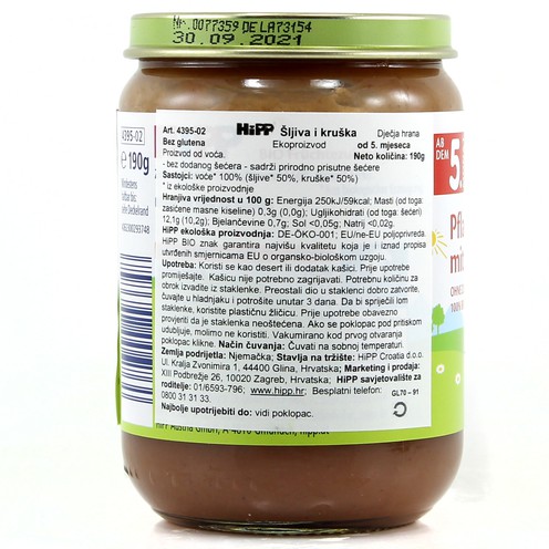 HiPP Pflaume mit Birne 190g