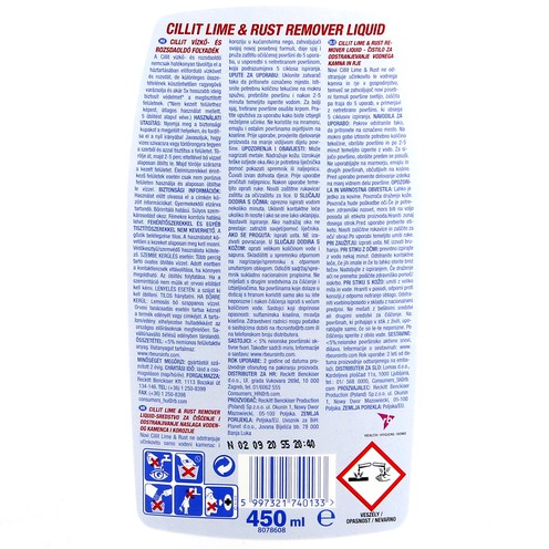 Cillit scale and rust remover 450 ml