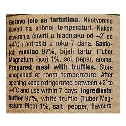 Maslac s bijelim tartufima 80 g