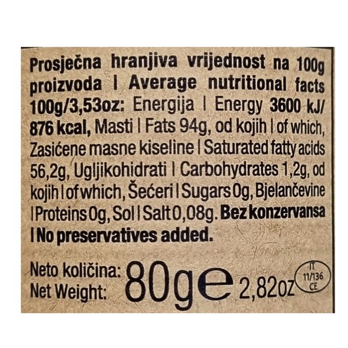 Maslac s bijelim tartufima 80 g