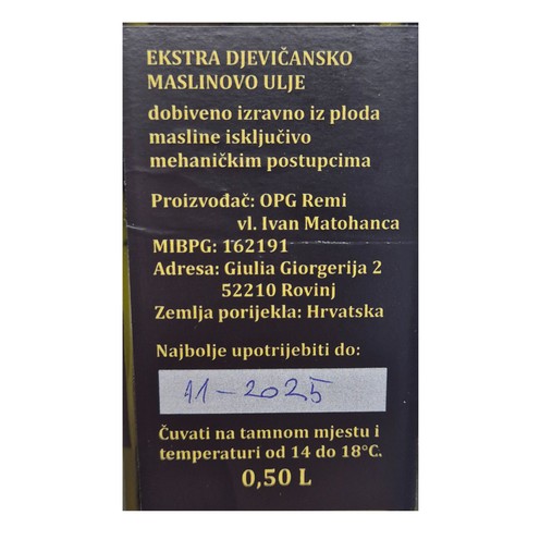 Extra virgin olive oil Carpane 0,5 l