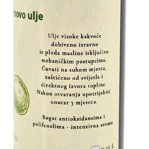 Extra virgin olive oil OPG Čehić 0,25 l
