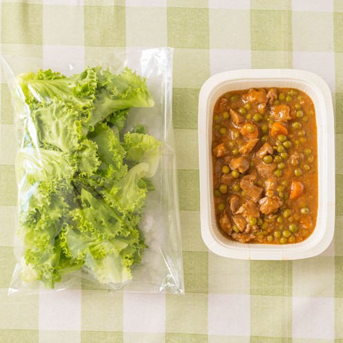 Menu: teleći ragu i zelena salata za 4 osobe