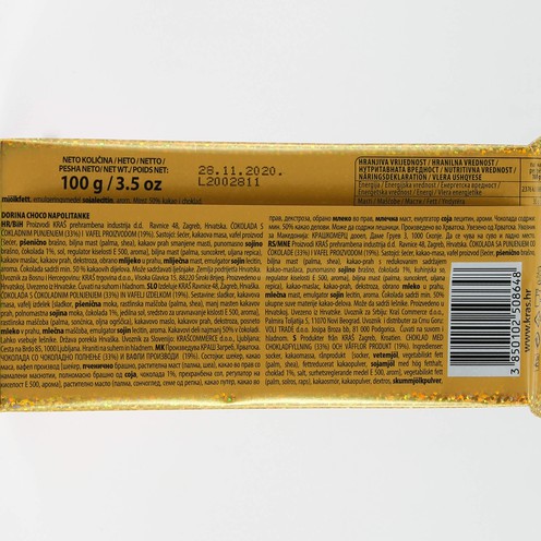 Dorina čokolada s napolitankama 100 g