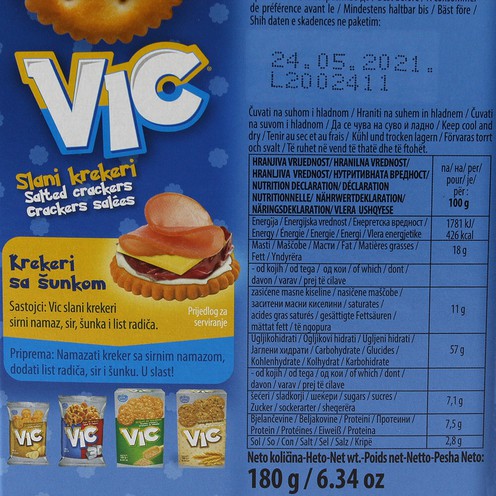 Vic slani krekeri 180 g