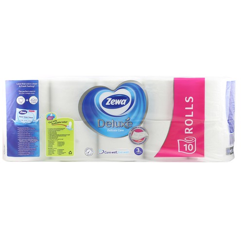 Zewa 3-Ply White Toilet Paper 10/1