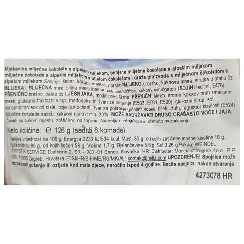 Milka mix vrećica 126 g