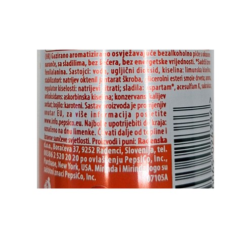 Mirinda Sleek zero sugar 0,33 l