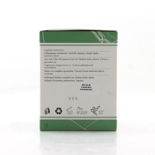 Zitrone & Minze Körperpeeling Mirta 300 ml