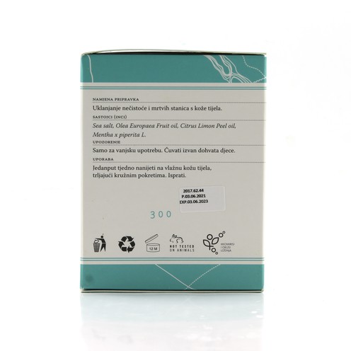 Zitrone & Minze Körperpeeling Mirta 300 ml