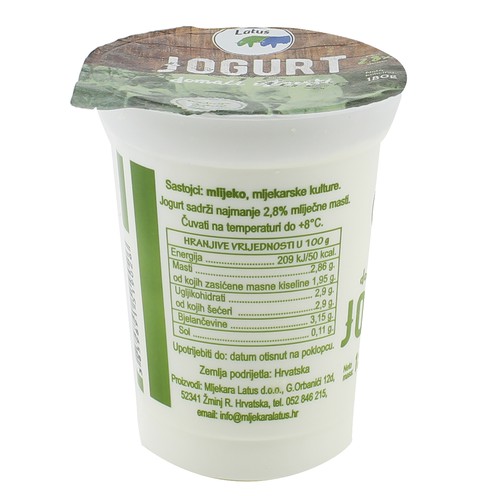 Hausgemachter istrischer Joghurt 2,8% M.F.180 ml