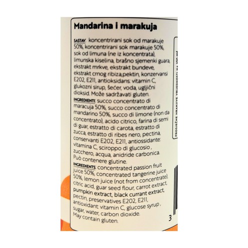 Soda Mandarine und Maracuja Mist 0,33 l