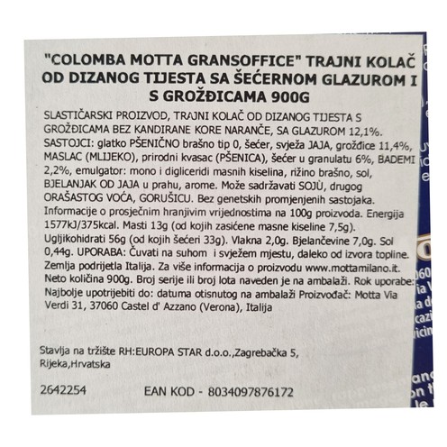 Colomba gran soffice Motta 900 g