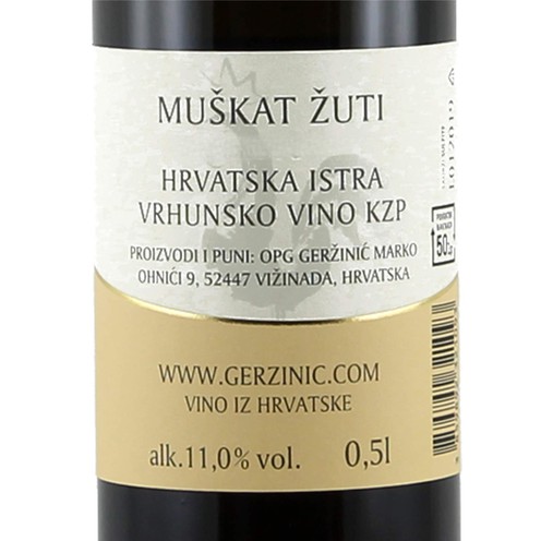 Muškat yellow 2023 Geržinić 0,5 l