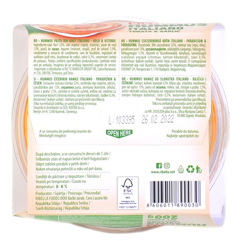 Ribella Hummus Italiano 200 g