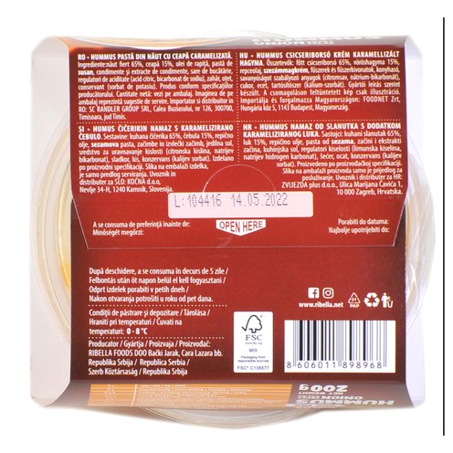 Ribella Hummus Onion 200 g