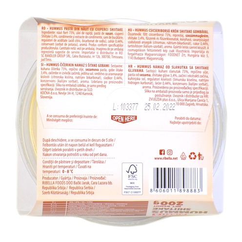 Ribella Hummus Shiitake 200 g