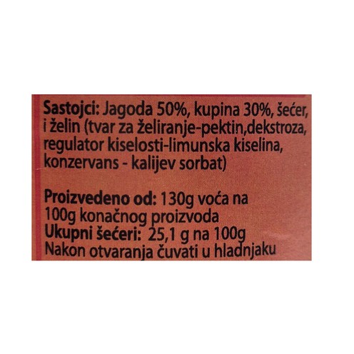 Strawberry and blackberry spread 370 g