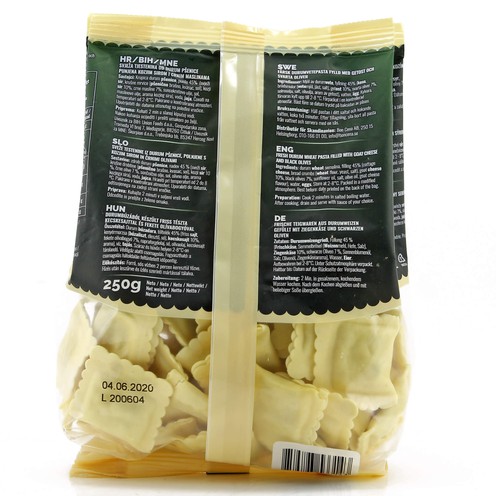 Goat cheese & black olive ravioli 250 g