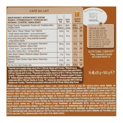Nescafé Dolce Gusto Café au Lait Kaffee in Kapseln (16 x 10 g)