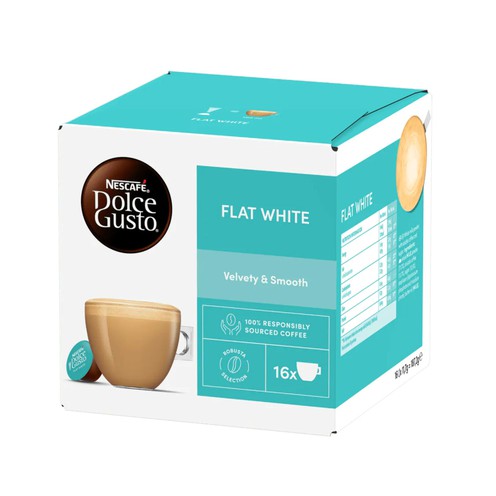Nescafé Dolce Gusto Flat White Kaffee in Kapseln (16 x 11,7 g)