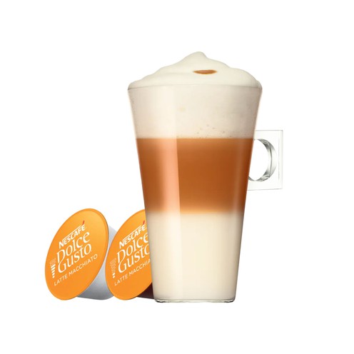 Nescafé Dolce Gusto Latte Macchiato Kaffeekapseln (16 Stück für 8 Getränke)