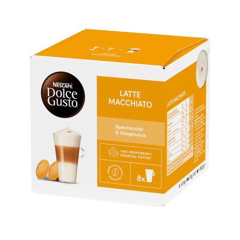 Nescafé Dolce Gusto Latte Macchiato Kaffeekapseln (16 Stück für 8 Getränke)